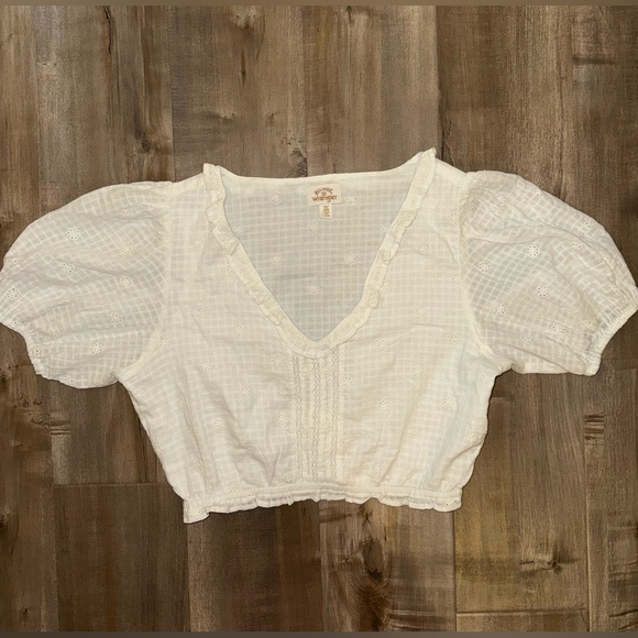Billabong x Wrangler Women’s Simply Sweet Cropped Top Size Large - Picture 4 of 10